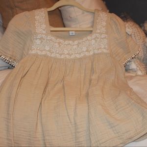 Women’s Cream Ruffled Top